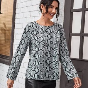 Snakeskin pattern top